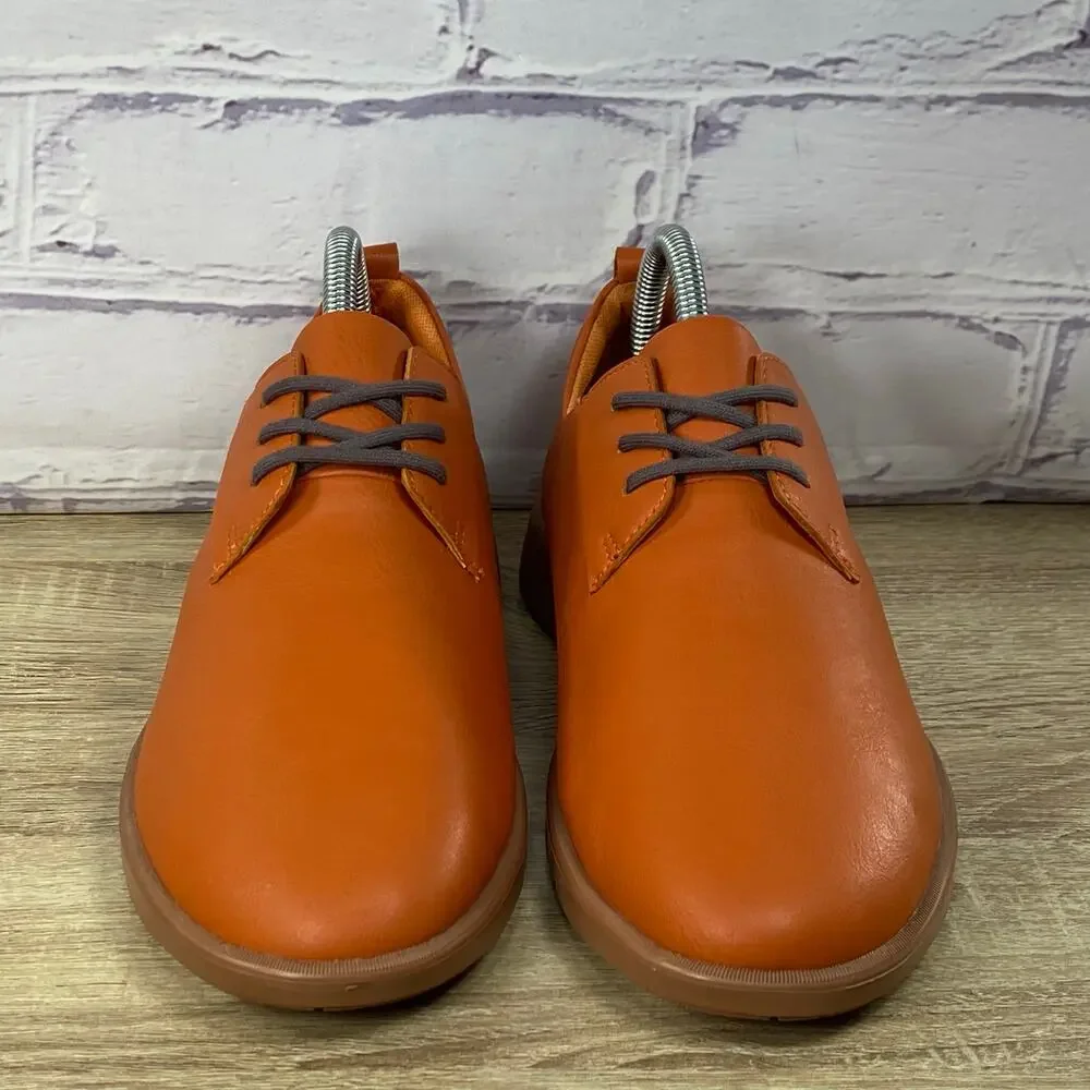 Ponto The Pacific Orange Lace-Up Oxford Shoes Women's Size 9 Casual Sneakers